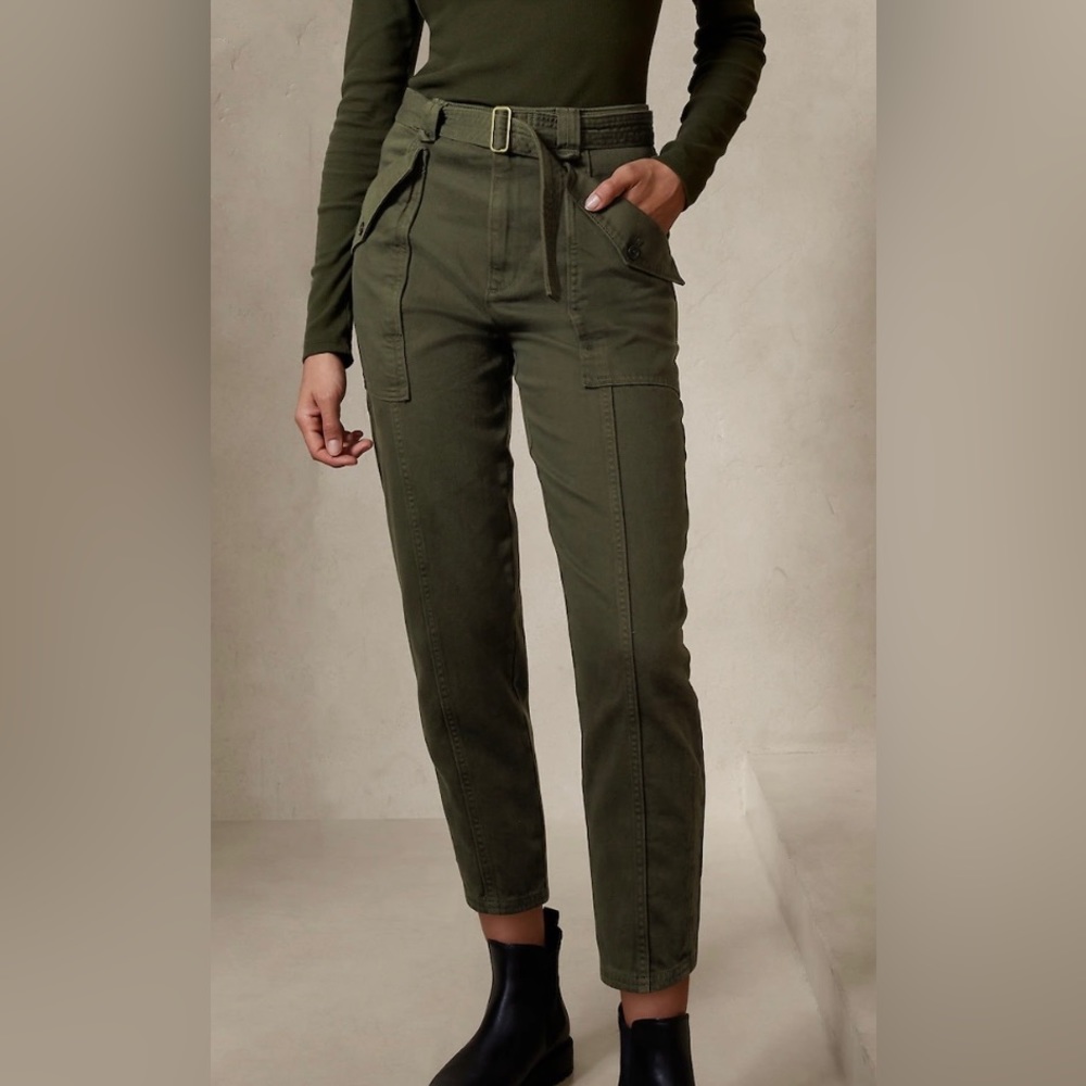 Banana Republic-Cargo pants-olive colored